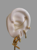 Double stud chain gold