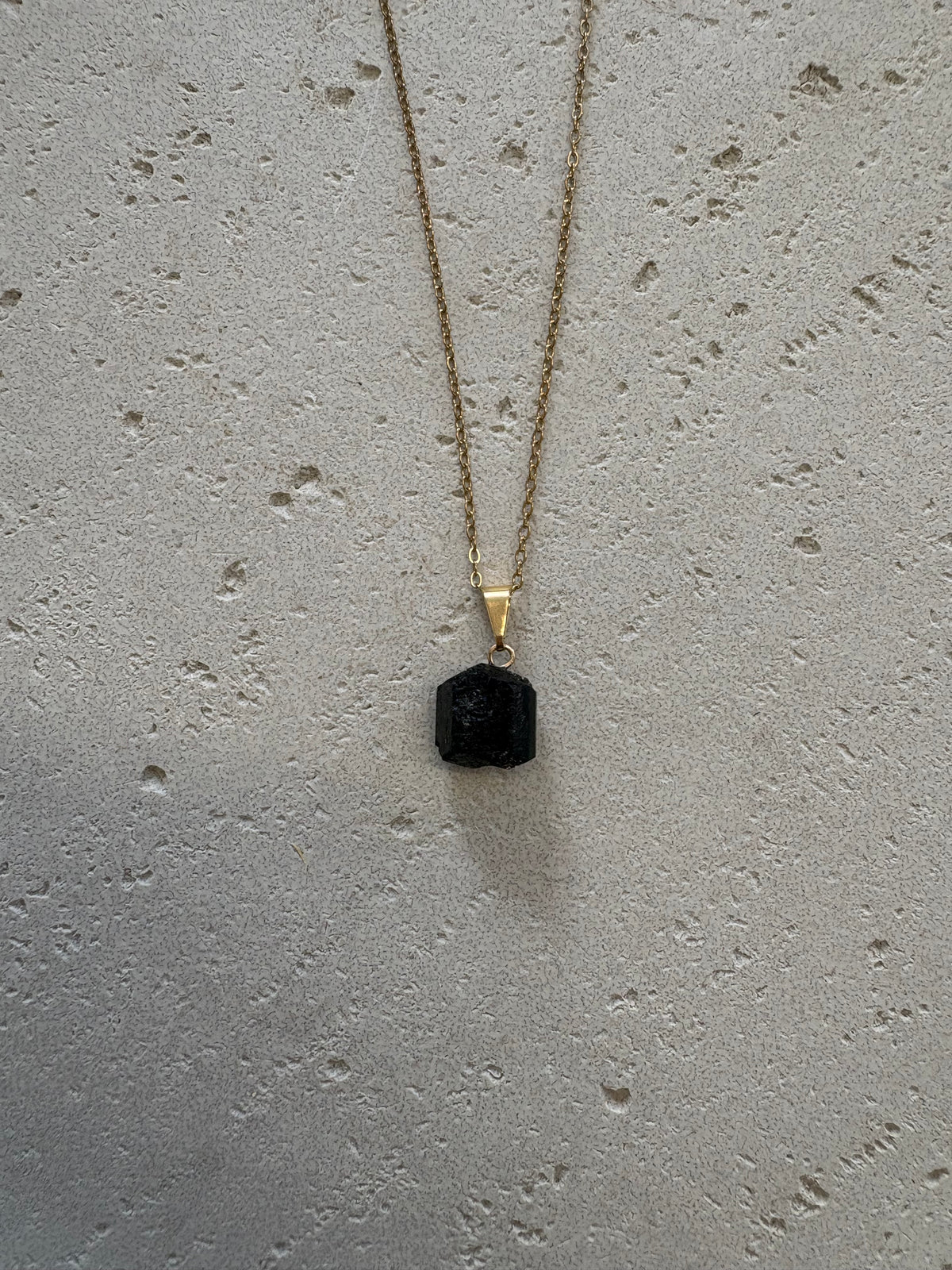 Gold tourmline necklace