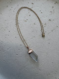 Clear quartz point necklace