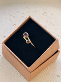 Garnet Double ripple ring