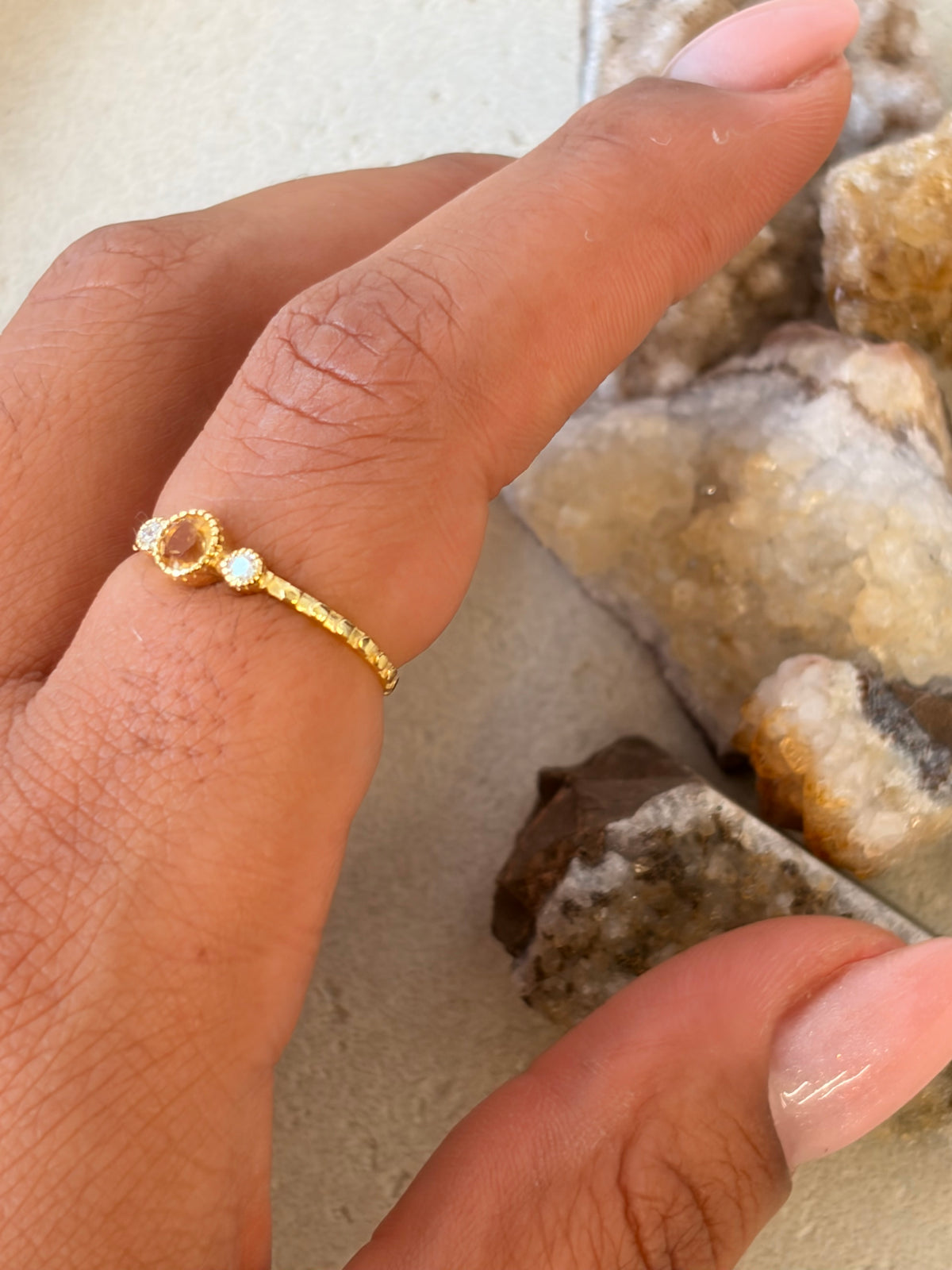 Citrine sunlight ring