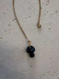 Gold mushroom pendant necklace