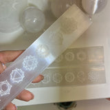 Selenite chakra wand