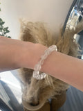 Clear Quartz bead bracelet L