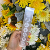 Selenite chakra wand