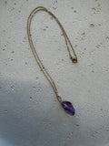 Gold amethyst necklace