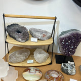 Amethyst druze tea light