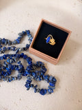 Lapis lazuli marquise ring