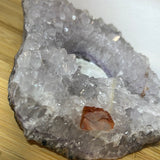 Amethyst druze tea light