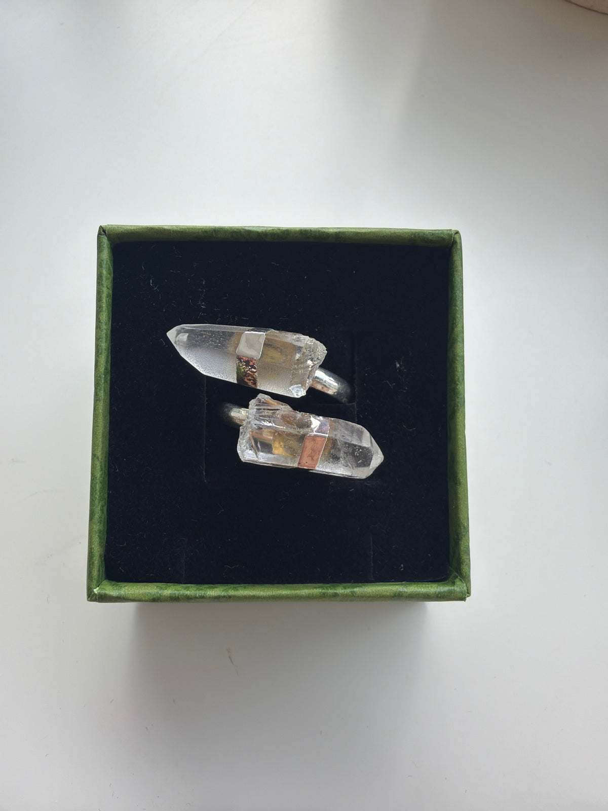 Clear quart adjustable ring