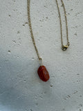 Gold carnelian necklace