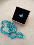 Turquoise pear ring
