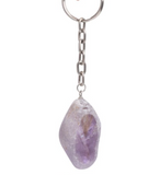 Amethyst egg keyring