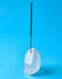Quartz point incense holder