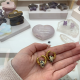 Dalmation Jasper hoops