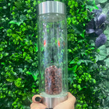 Crystal bottle red jasper chips