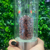 Crystal bottle red jasper chips