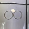 silver hoops M (42344)