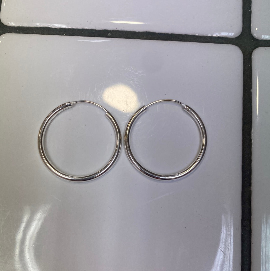 silver hoops M (42344)